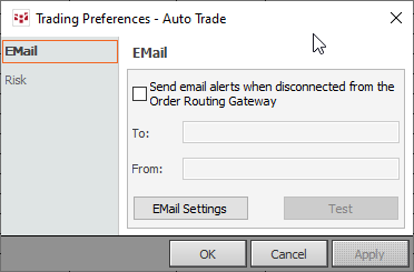 Autotrade disconnect alert